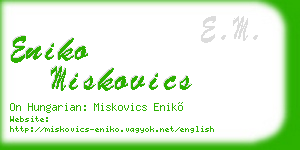 eniko miskovics business card
